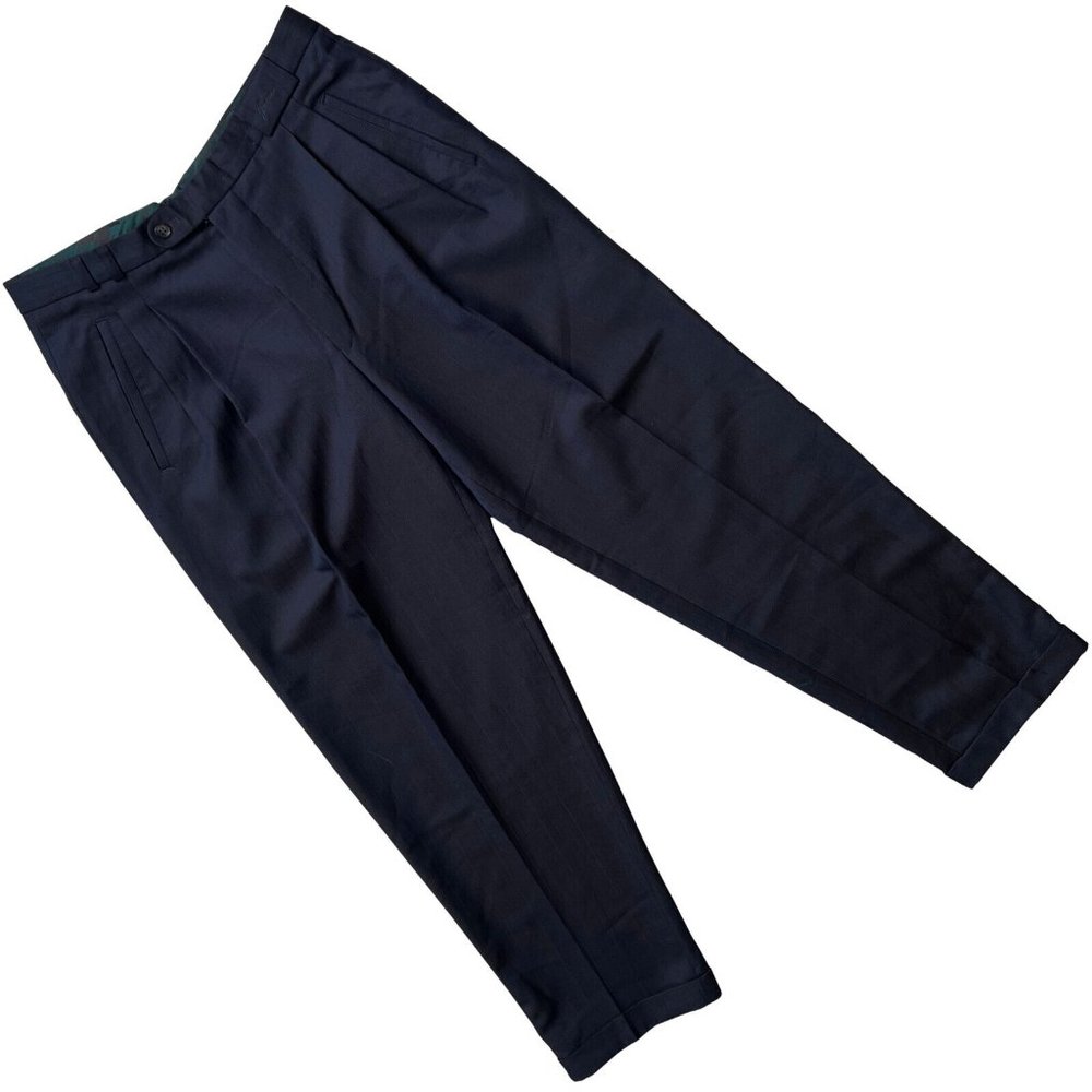 Giovani (Germany) Pinstripe Schurwolle Blend Wide Tailored Trousers (Raf Simons)